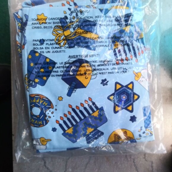 New Childrens Place Hanukkah Pajamas Size 14 top and bottom - Picture 2 of 2